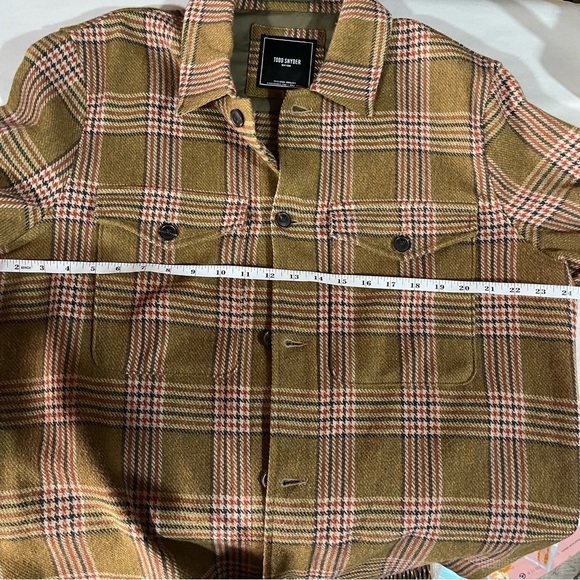 Todd Snyder Wool Blend Yellow Plaid CPO Shirt Jacket Large - Picture 9 of 12
